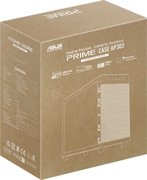 ASUS Prime AP303 TG, schwarz, Glasfenster
