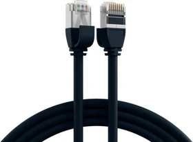 EFB Elektronik TPE Ultraflex Patchkabel, Cat6a, U/FTP, RJ-45/RJ-45, 0.25m, schwarz
