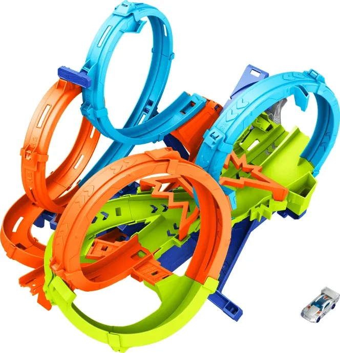 Mattel Hot Wheels Action 4 Loopings Crash Gefahr