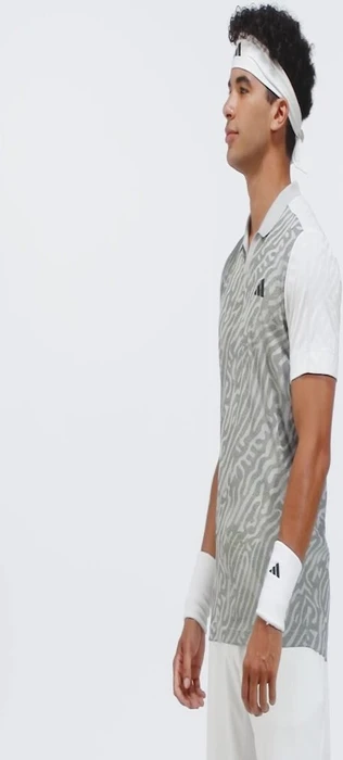 adidas Tennis Airchill Pro FreeLift Poloshirt kurzarm grey two/black/off white (Herren)