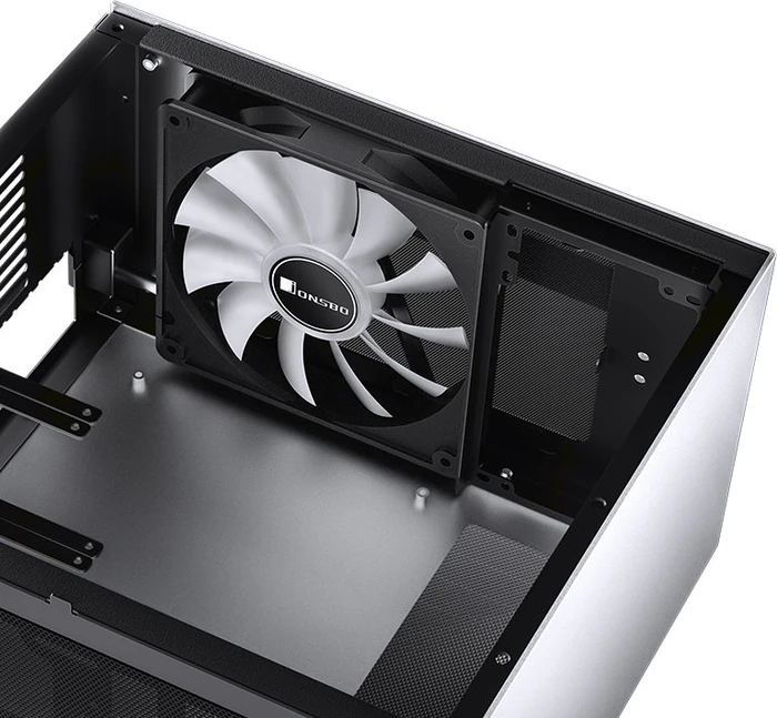 Jonsbo T8 PLUS Silver, silber, Glasfenster, Mini-ITX