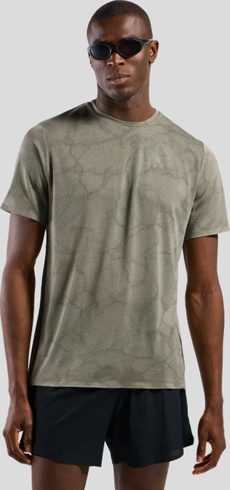 Odlo Zeroweight Engineered Chill-Tec Laufshirt kurzarm agate gray melange (Herren)