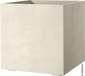 Deroma Millennium Cube Blumentopf 39x39cm perl