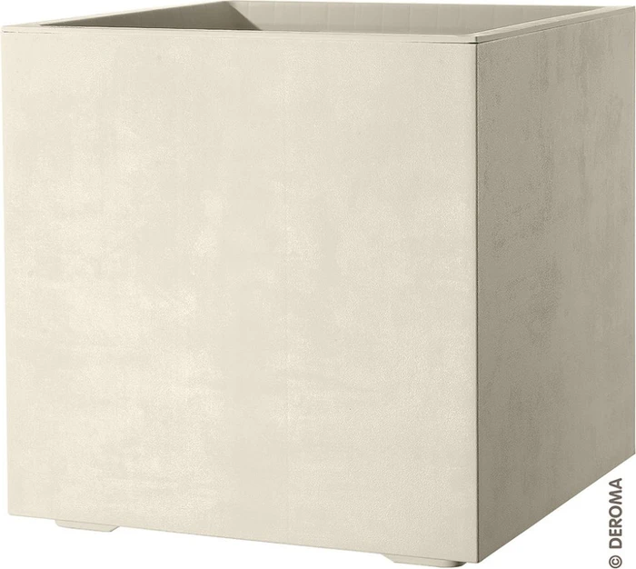 Deroma Millennium Cube Blumentopf 39x39cm perl