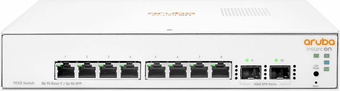 HPE Aruba Instant On 1930 Desktop Gigabit Smart Switch, 8x RJ-45, 2x SFP