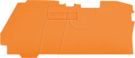 Wago Abschluss- und Zwischenplatte; 1 mm dick; orange