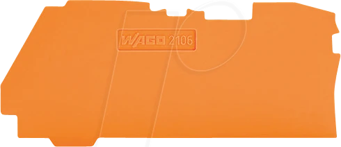 Wago Abschluss- und Zwischenplatte; 1 mm dick; orange