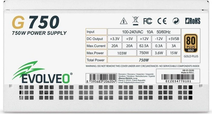 Evolveo Gold Series G750 weiß 750W, ATX 3.1
