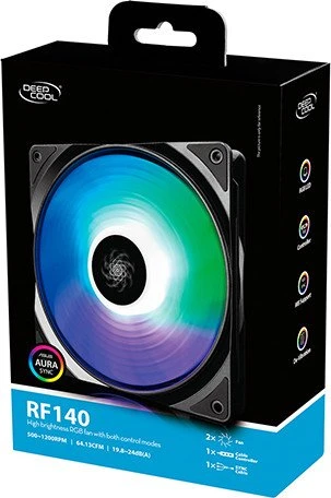 DeepCool RF140, LED-Steuerung, Lüftersteuerung, 140mm, 2er-Pack