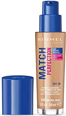 Rimmel Match Perfection Foundation 400 natural beige LSF20, 30ml