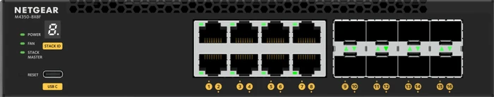 Netgear AVoIP M4350 Rackmount 10G Managed Switch, 8x RJ-45, 4x SFP+