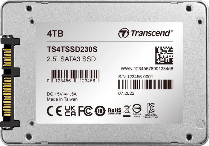 Transcend SSD230S 4TB, 2.5" / SATA 6Gb/s
