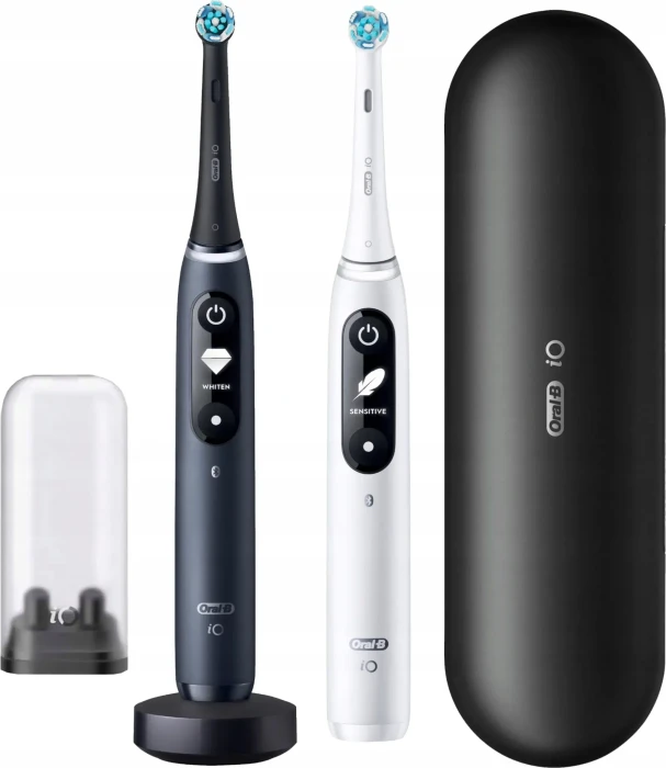 Oral-B iO Series 7 white alabaster/black onyx + 2. Handstück + 2 Aufsteckbürsten