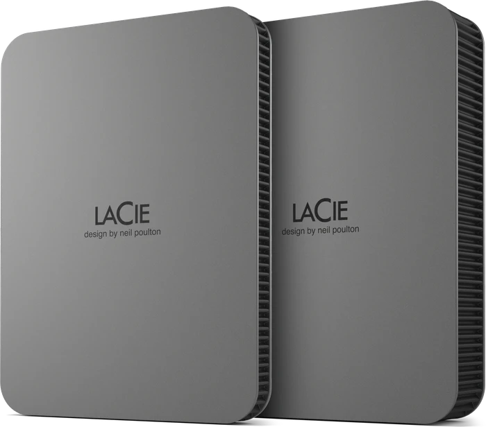 LaCie Mobile Drive Secure, Space Gray, 2TB, USB-C 3.0