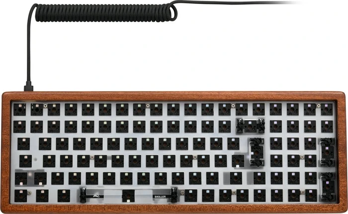 Sharkoon Skiller SGK50 S2 Wood Barebone Gaming Tastatur, holz, ISO/ANSI