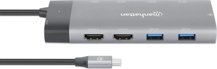 Manhattan 10-in-1 Docking Station, USB-C 3.1 [Stecker]
