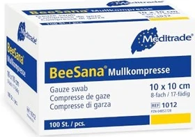 Meditrade BeeSana Mullkompresse, 10 x 10cm, 100 Stück