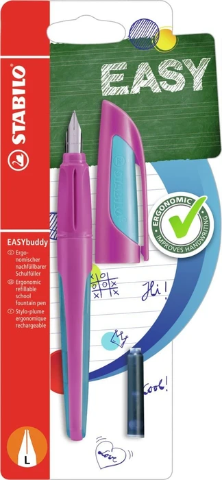 STABILO EASYbuddy FRESH Edition pink/hellblau, linke Hand, Blister
