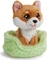 Nici Little Paws Hund Shiba Inu im grünen Körbchen 12cm Vorschaubild