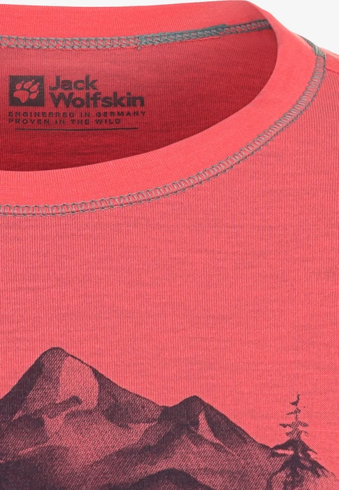 Jack Wolfskin Hiking Graphic Funktionsshirt kurzarm sunset coral (Junior)