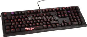 Ducky Shine 4 schwarz, LEDs rot/blau, MX BLUE, USB, DE
