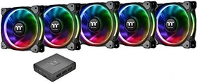 Thermaltake Riing Plus 14 LED RGB TT Premium Edition, LED-Steuerung, Lüftersteuerung, 140mm, 5er-Pack