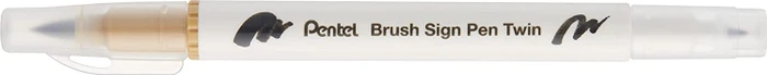 Pentel Brush Sign Pen Twin SESW30C beige