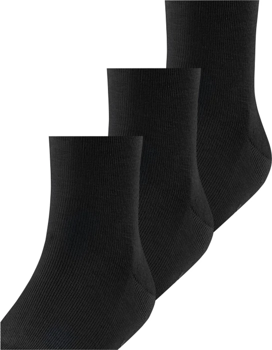 Falke Family Socken schwarz, 3 Paare (Junior)