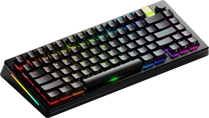 Glorious GMMK 3 Pro HE Wireless 75% Pre-built Gaming Keyboard, schwarz, LEDs RGB, Glorious Fox HE, USB/Bluetooth, US