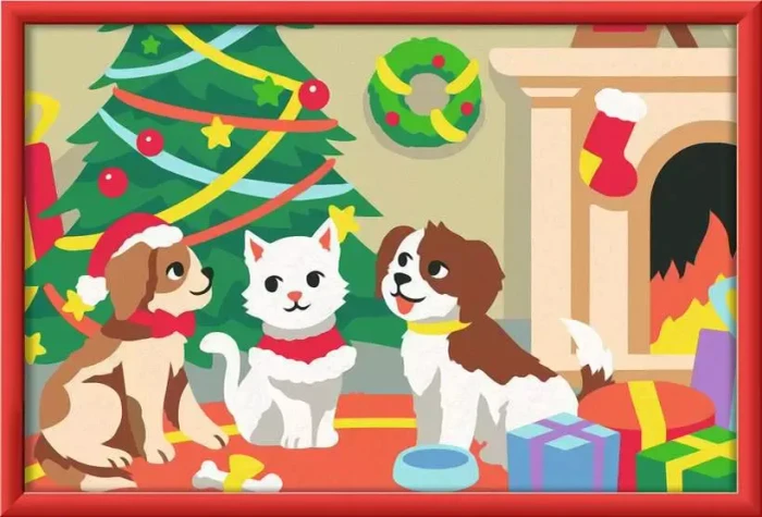 Ravensburger Malen nach Zahlen CreArt Pfoten-Weihnachten