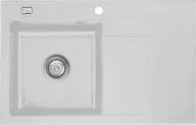 systemceram Stema 80 Einbau Becken links mit Ablauffernbedienung alu
