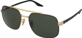 Ray-Ban RB3699 56mm poliert schwarz-gold/grün