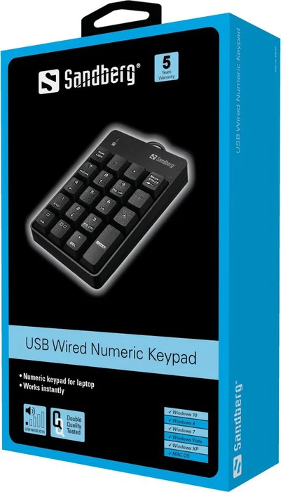 Sandberg Wired Numeric Keypad, USB (630-07) – Bild 2 von 2