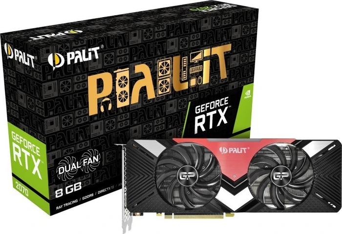 Palit GeForce RTX 2070 Dual, 8GB GDDR6, HDMI, USB-C, 3x DP