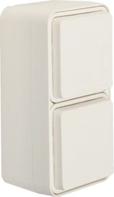Berker W.1 Steckdose SCHUKO 2-fach senkrecht mit Klappdeckel, polarweiß