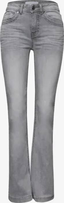Street One Studio Bootcut Jeans light grey washed (Damen)