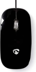 Nedis Wired Optical Mouse, schwarz, USB (MSWD200BK)