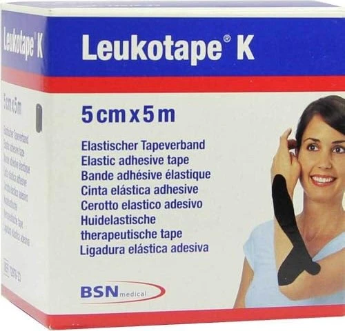 Leukotape K 5 cm Schwarz, 1 St