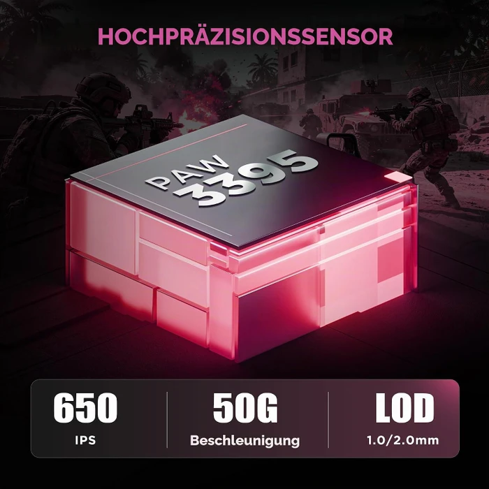 Yunzii M2 Dual 8K Custom Wireless Gaming Maus, rosa, USB/Bluetooth