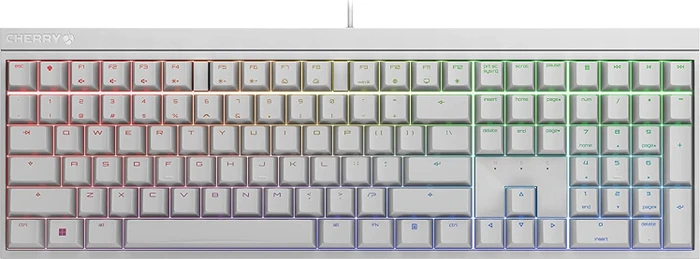 Cherry MX 2.0 S, weiß, LEDs RGB, MX RGB BLUE, USB, EU