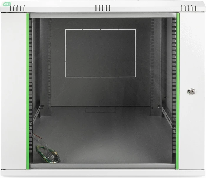 Digitus Professional Dynamic Basic Serie Wandschrank 12HE, montiert, Sicherheitsglastür, IP20, RAL 7035, 600mm tief