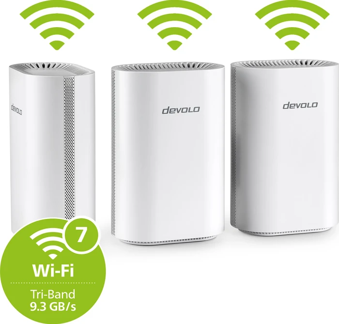 devolo WiFi 7 Mesh BE9300, Router und 2x Access Point Set, 3er-Bundle