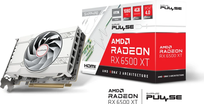 Sapphire Pulse Radeon RX 6500 XT ITX Pure OC, 4GB GDDR6, HDMI, DP, lite retail