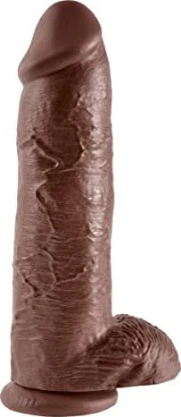 Pipedream King Cock 12" Cock with Balls brown