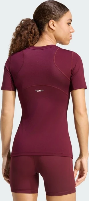 adidas Techfit Training Kompressionsshirt kurzarm maroon (Damen)