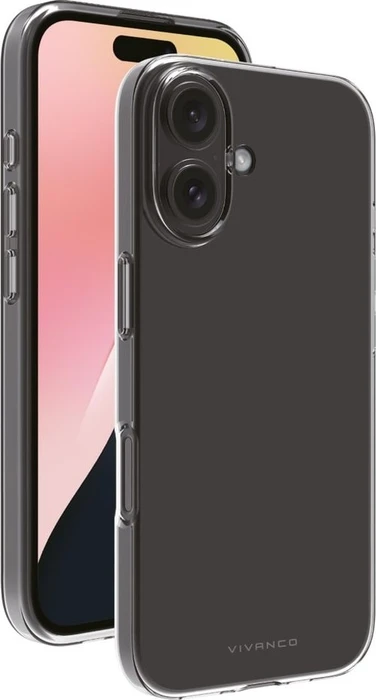 Vivanco Super Slim Cover für Apple iPhone 16 transparent