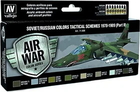 Vallejo Model Air Air War Color Series Soviet/Russian Colors Tactical Schemes 1978-1989 Part 2 Farbset, 8-tlg.