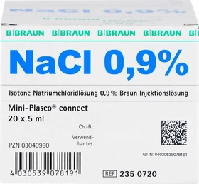 B.Braun 0.9% Miniplasco connect Isotone Kochsalzlösung, 100ml (5x 20ml)