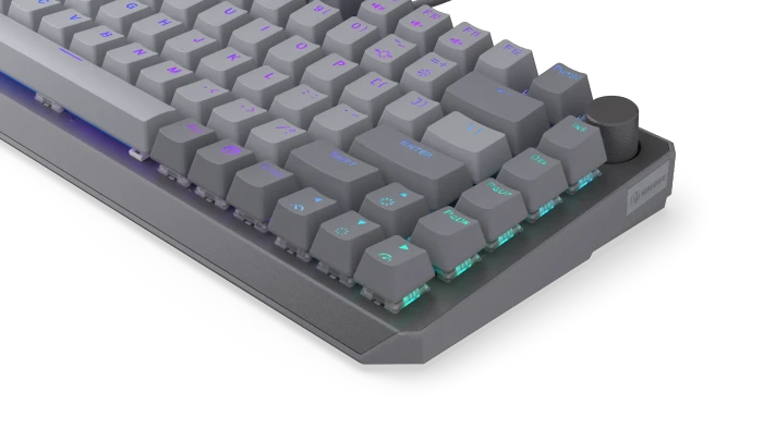 Endorfy Thock V2 75%, PBT, grau, LEDs RGB, hot-swap, Endorfy RED, USB, US