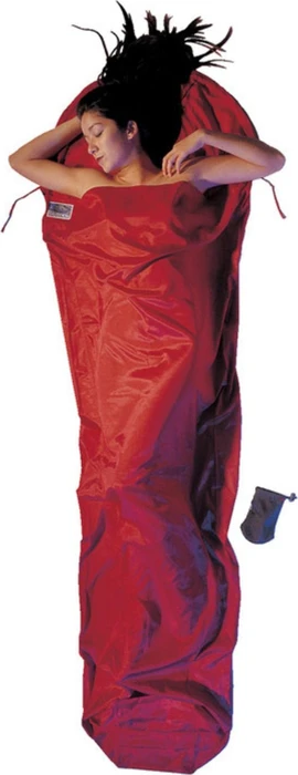 Cocoon MummyLine Seide/Baumwolle Hüttenschlafsack monk's red